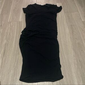 James Perse Black Midi Dress
